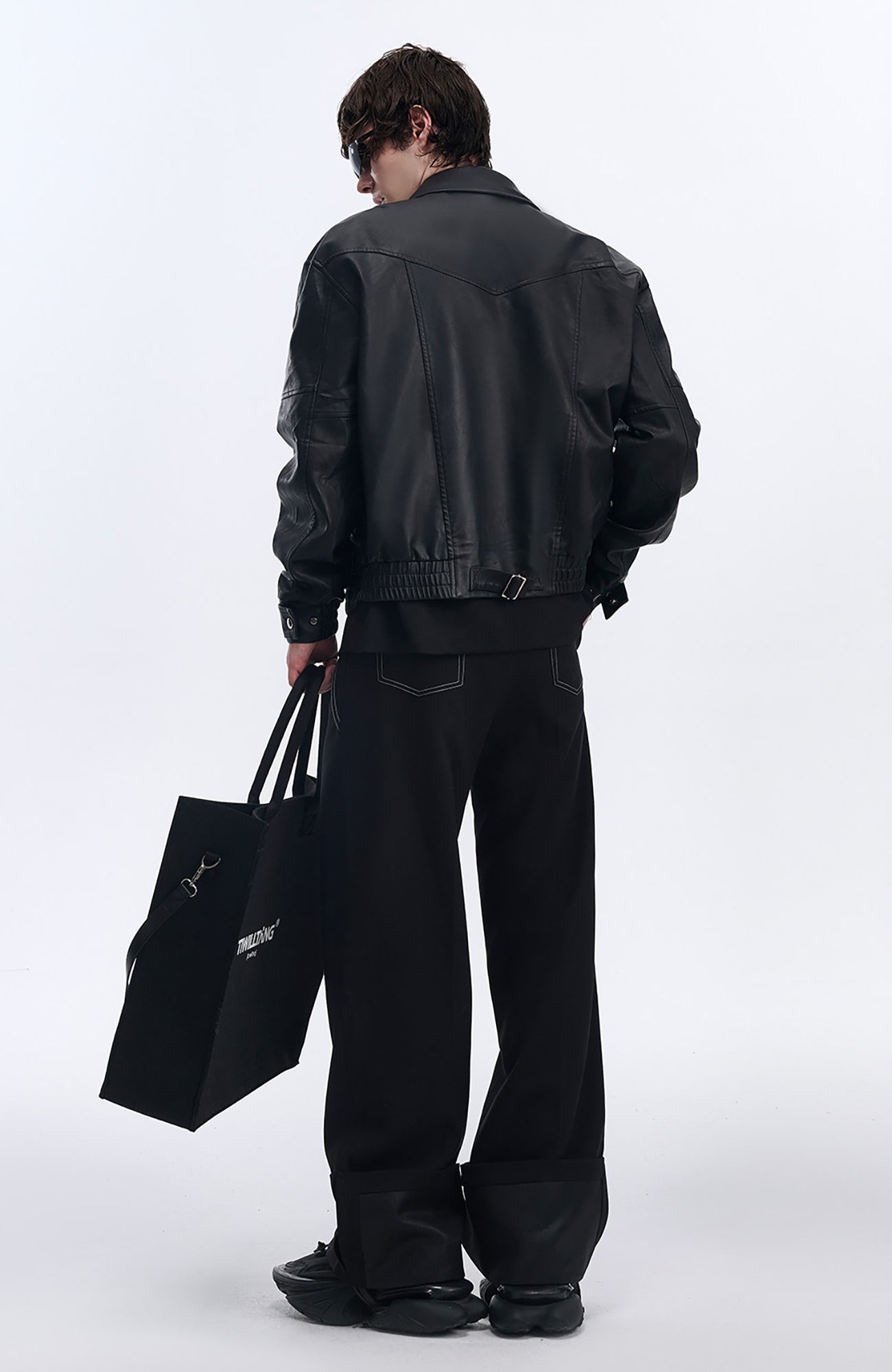 TIWILLTANG Essential Paneled Dual-Zip Jacket-Jacket-S-Black-Free Shipping Leatheretro