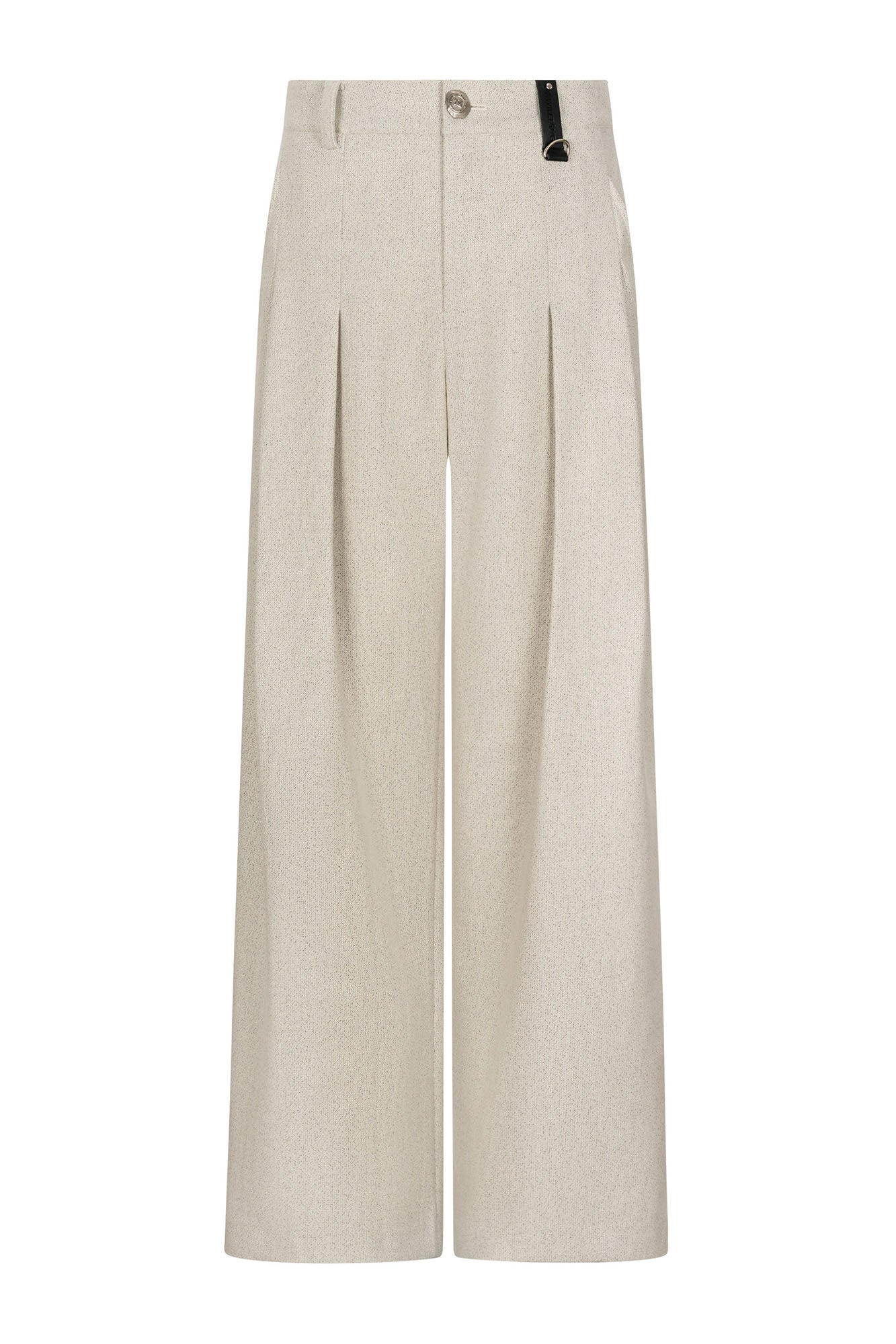 TIWILLTANG Classic Pleats Wool-Blend Wide-Leg Pants-Pants-XS-Beige-Free Shipping Leatheretro