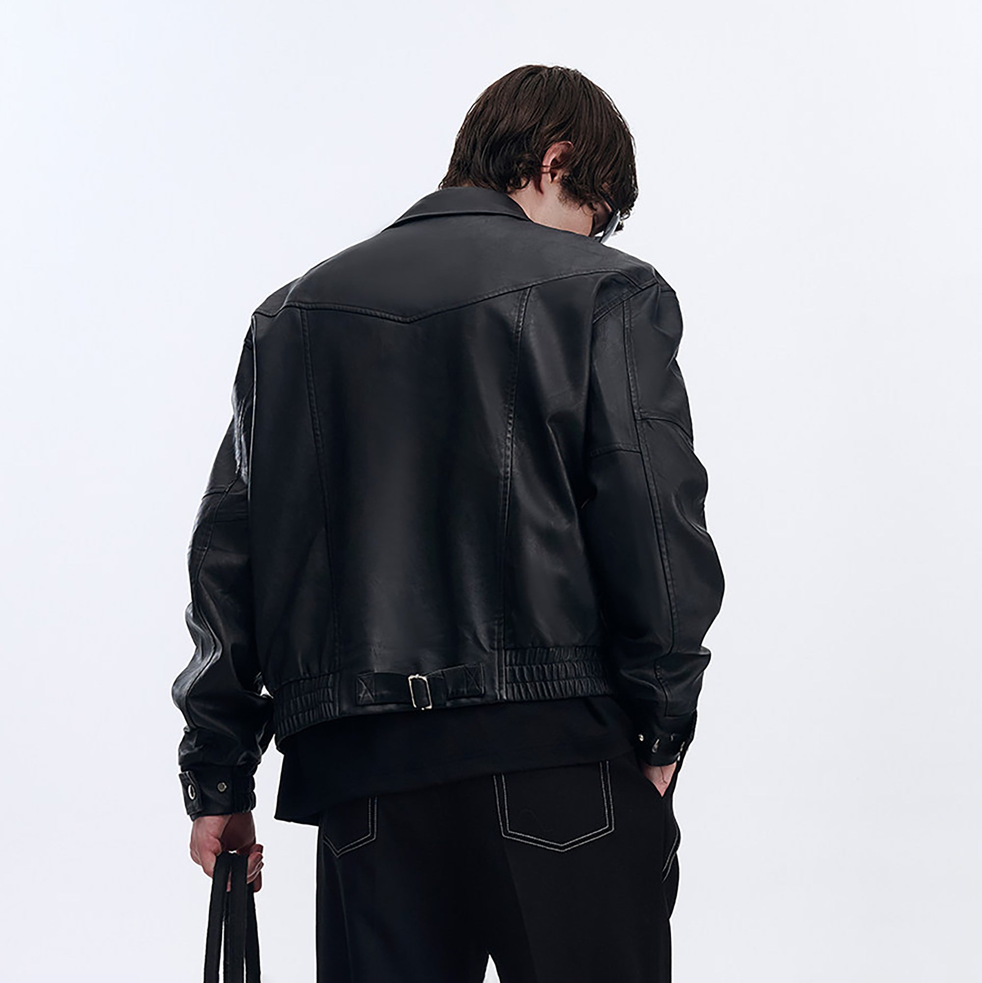 TIWILLTANG Essential Paneled Dual-Zip Jacket-Jacket-S-Black-Free Shipping Leatheretro