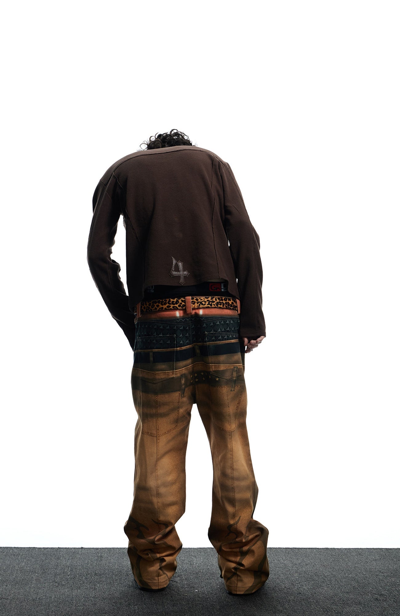 DND4DES Waffle-Knit Gothic Henley Long-Sleeve Tee-L/S Tee-S-Black-Free Shipping Leatheretro