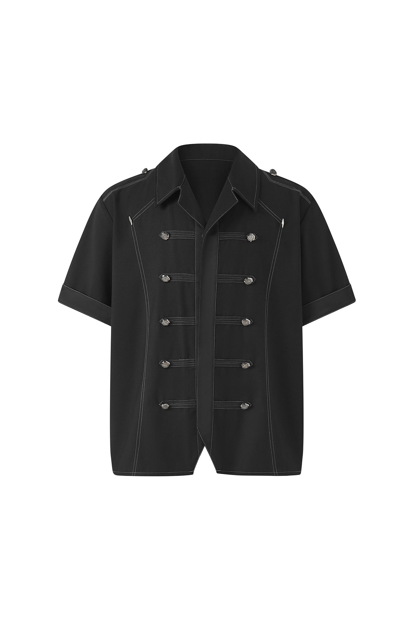 TIWILLTANG Napoleon Cuban Half Shirt-Half shirt-S-Free Shipping Leatheretro