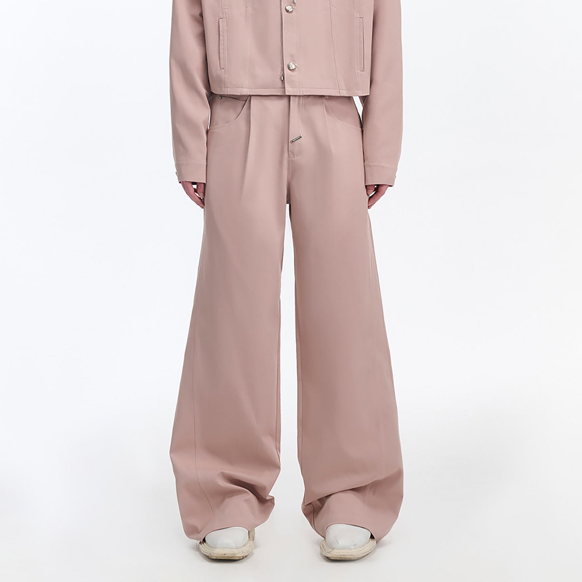 TIWILLTANG Retro Stitched Paneled Oversized Pants-Pants-S-Pink-Free Shipping Leatheretro