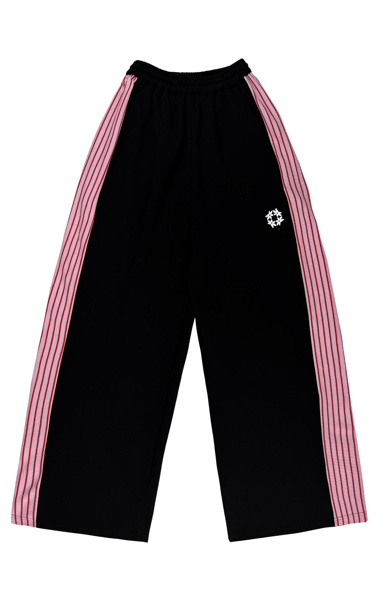 MIICHOUS Contrast Stripes Panel Pants-Pants-S (Preorder)-Black-Free Shipping Leatheretro