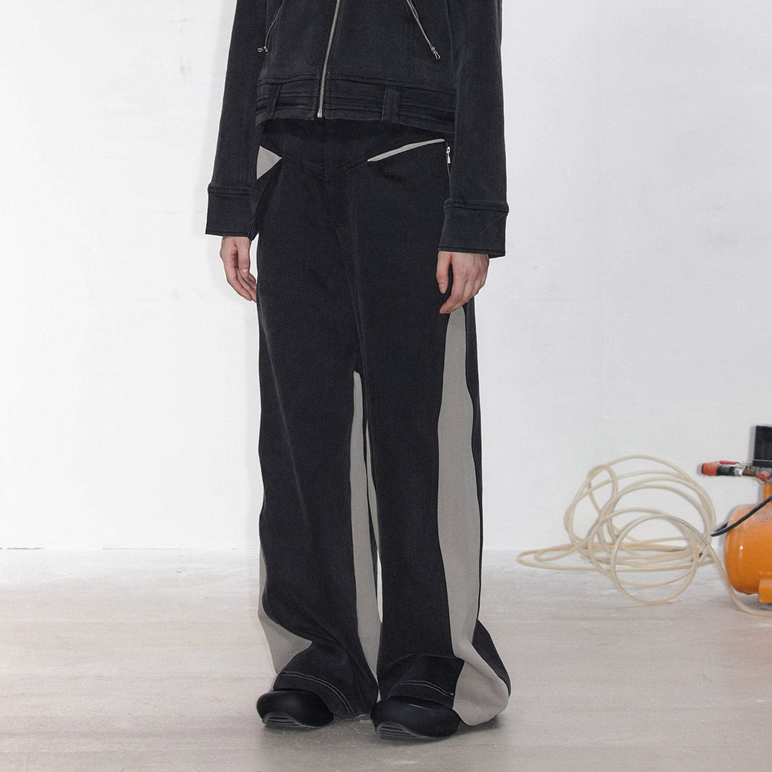 49PERCENT LABELROOM Deconstructed Spliced Straight Jeans-Jeans-S-Free Shipping Leatheretro