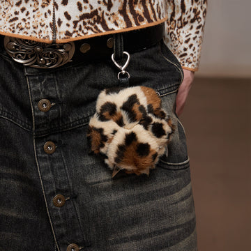 DND4DES Leopard Plush Paw Earbud Bag-Other Accessories-One Size (Preorder)-Free Shipping Leatheretro