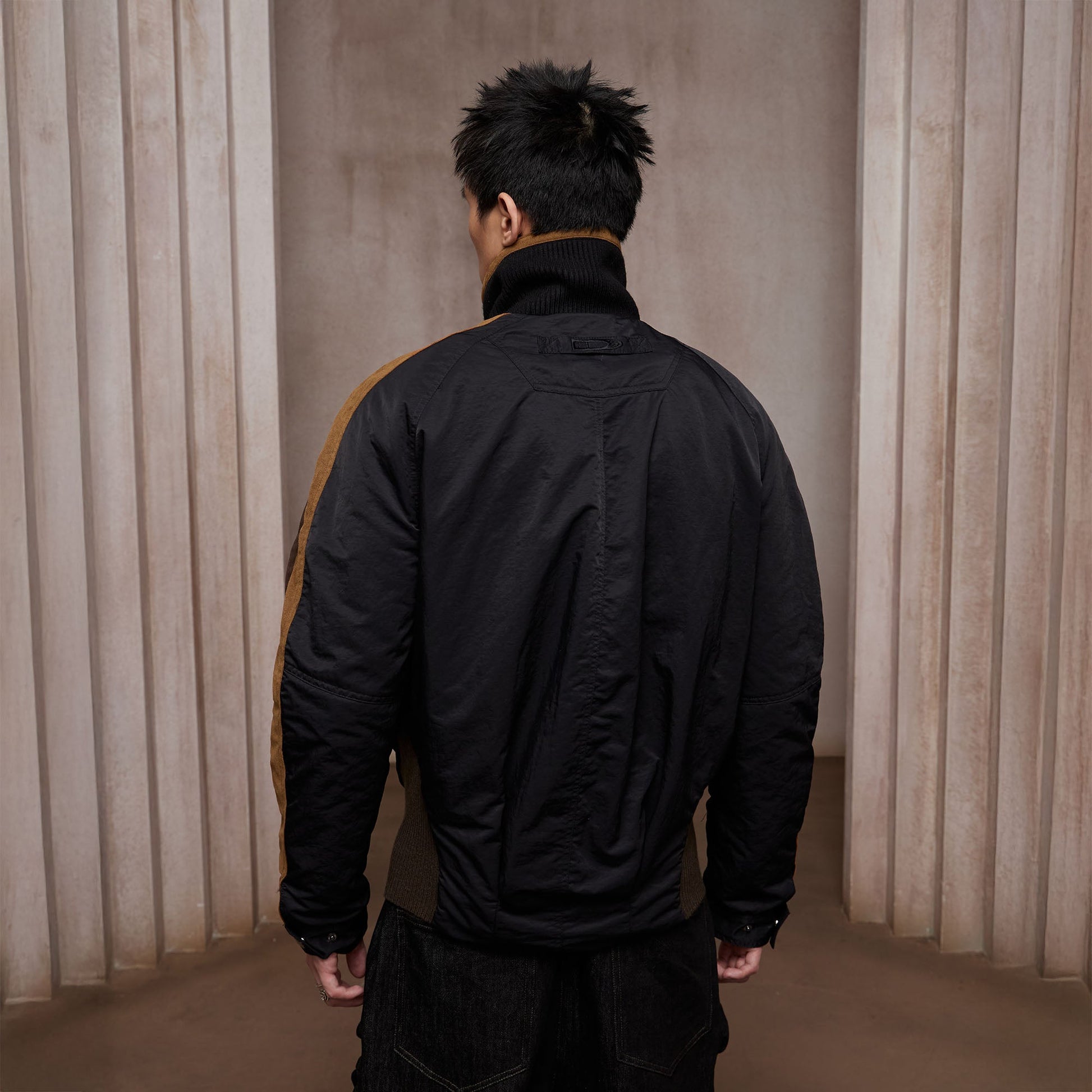 DND4DES Contrast Suede Corduroy Panel Jacket-Jacket-S (Preorder)-Free Shipping Leatheretro