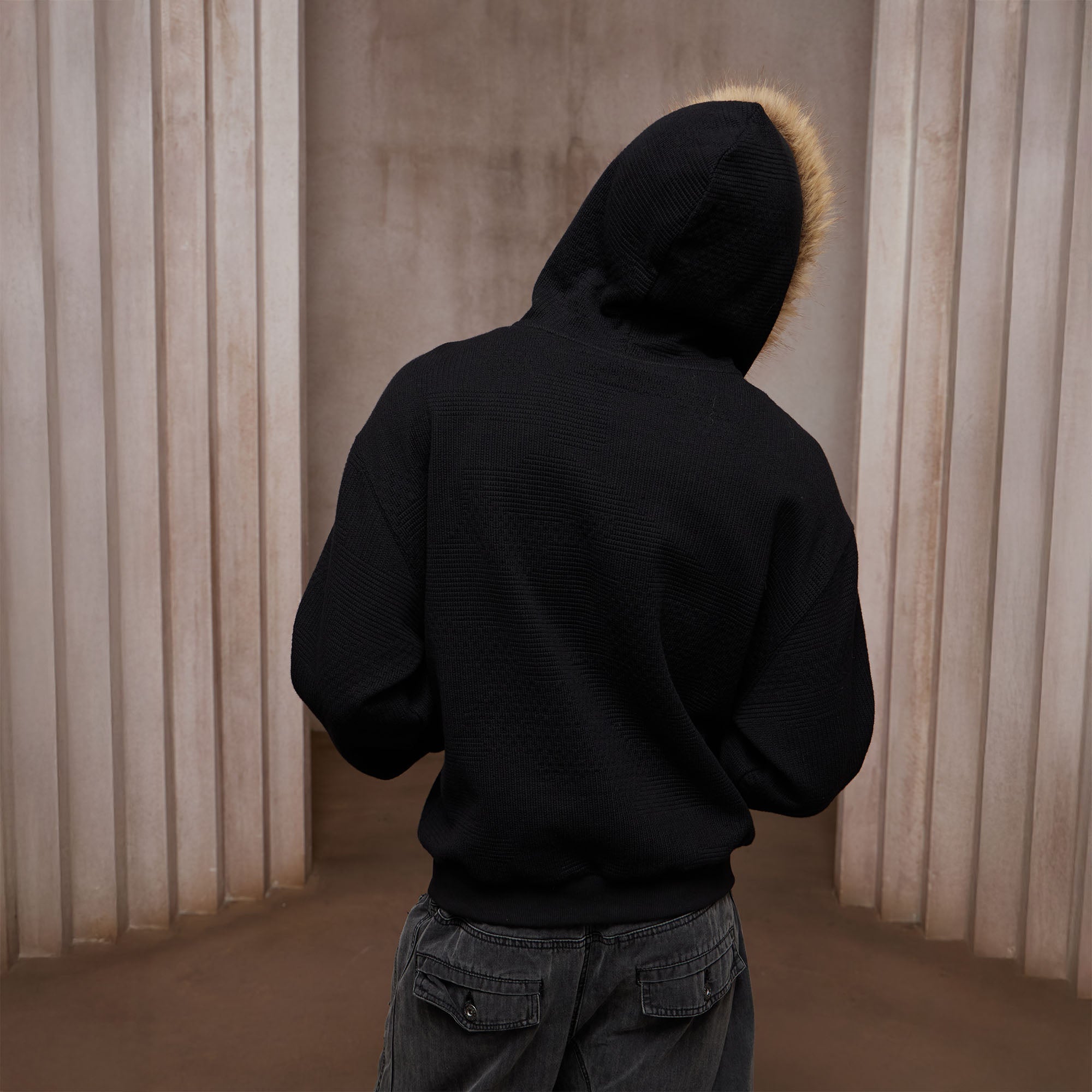 DND4DES Detachable Faux Fur Trim Hooded Jacket-Jacket-S (Preorder)-Free Shipping Leatheretro