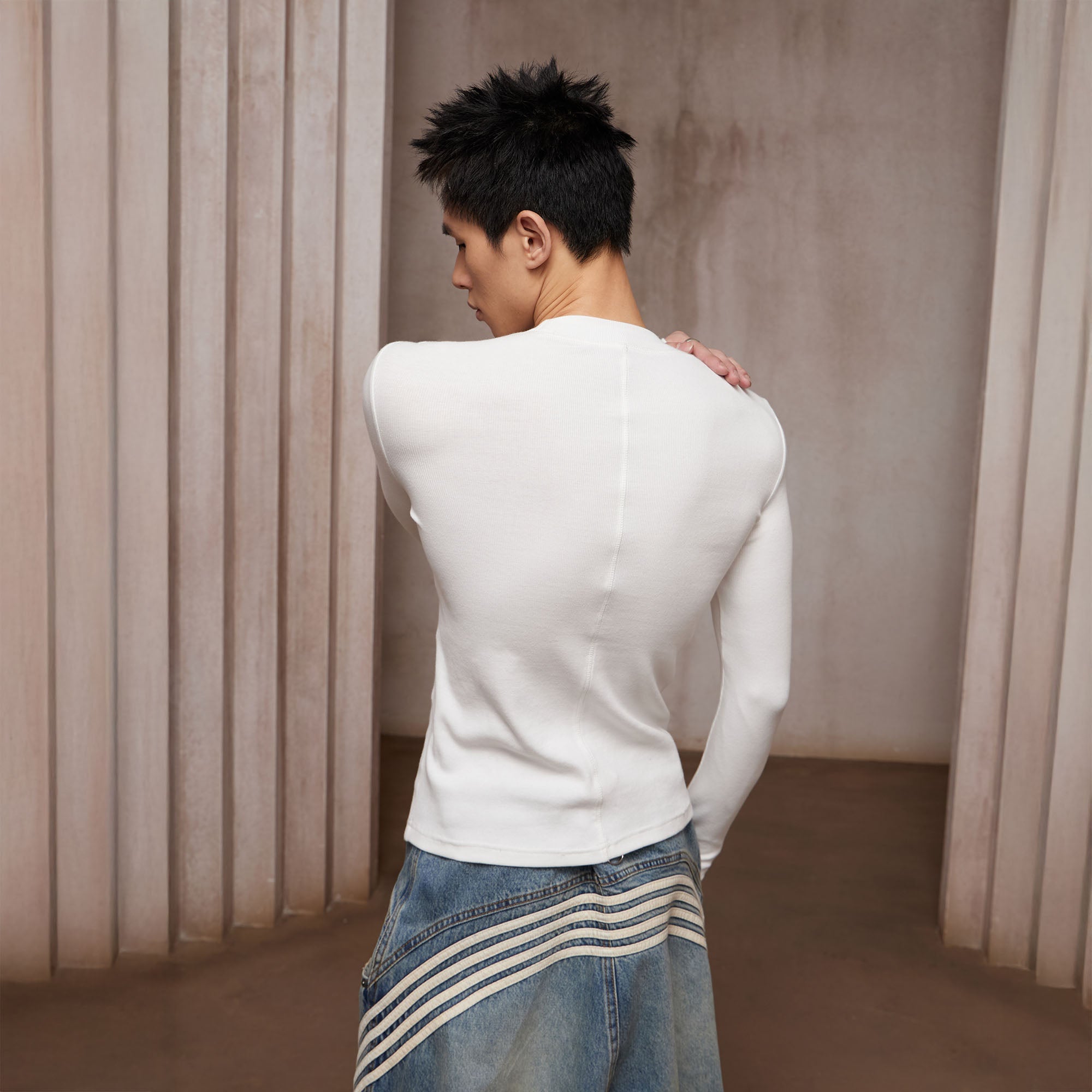 DND4DES Bullet LOGO Graphic Long-Sleeve Tee-L/S Tee-S-Black-Free Shipping Leatheretro