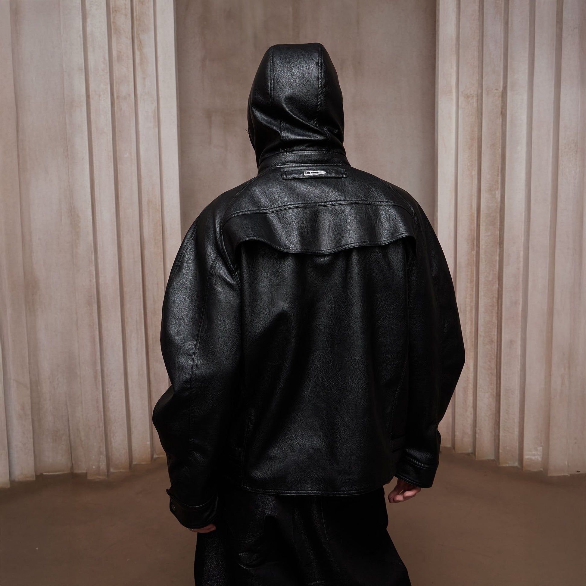 DND4DES Retro Buckle Faux Leather Hooded Jacket-Jacket-S (Preorder)-Free Shipping Leatheretro