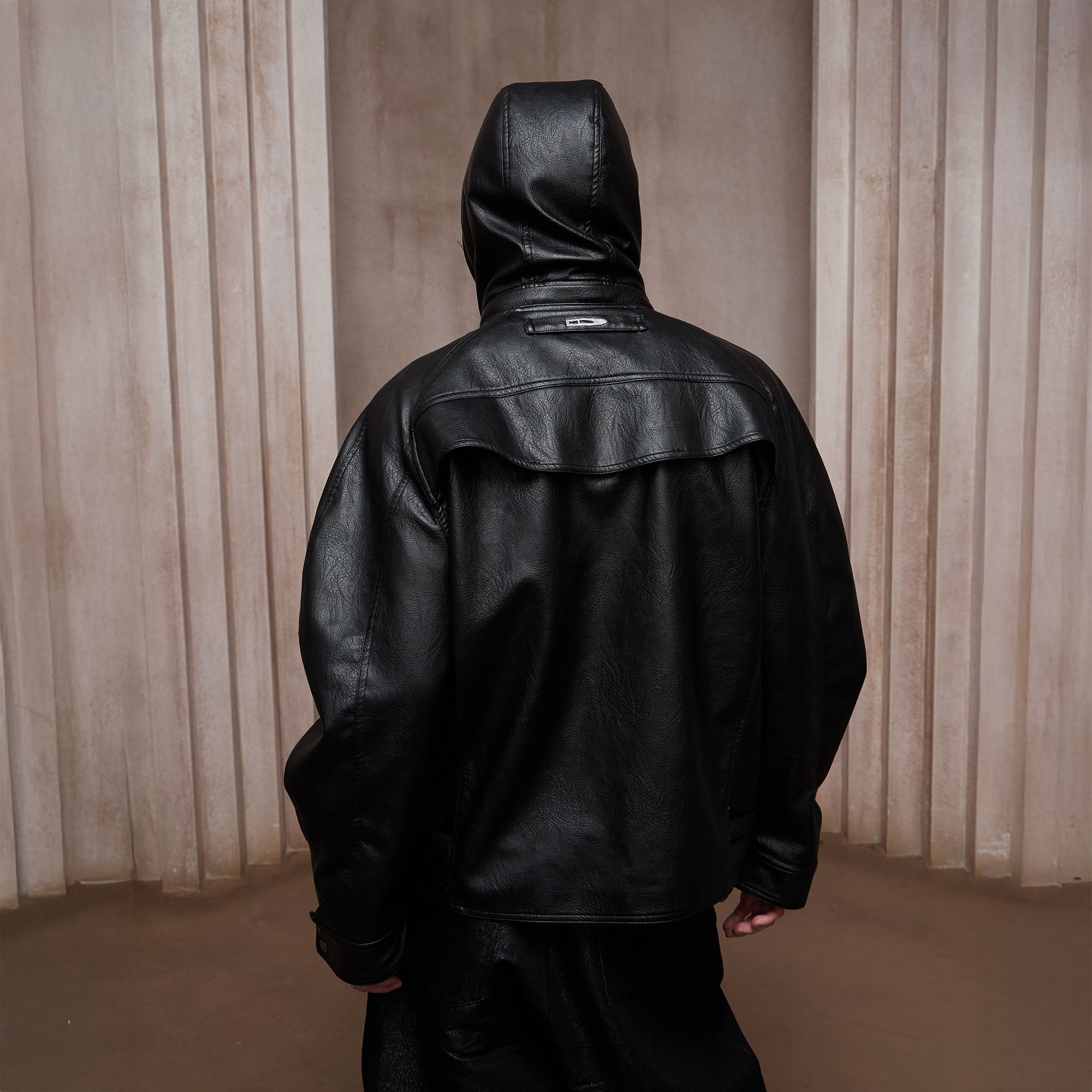 DND4DES Retro Buckle Faux Leather Hooded Jacket-Jacket-S (Preorder)-Free Shipping Leatheretro