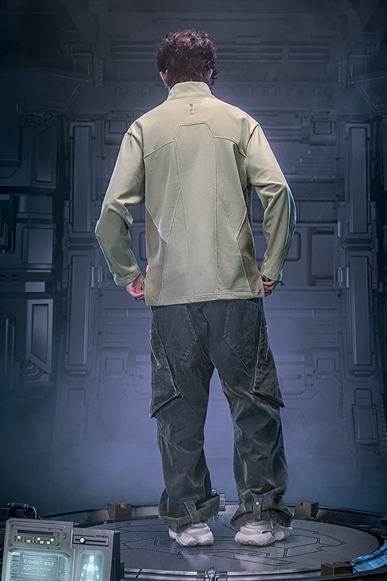 XIPHEVIL Mesh Paneled Tactical Turtleneck Sweatshirt Green-L/S Tee-XS-Free Shipping Leatheretro