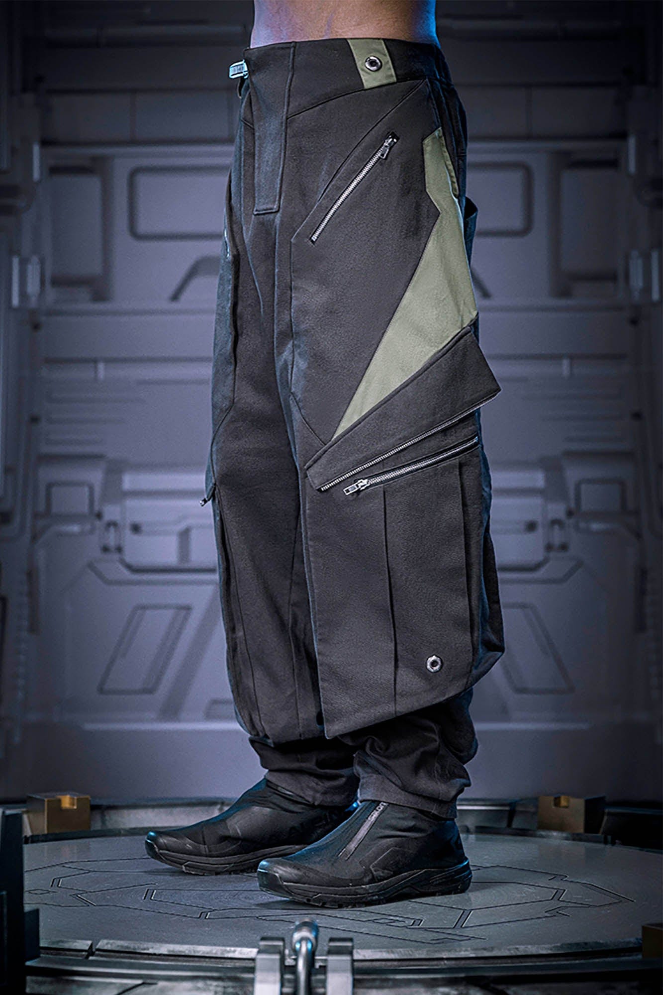 XIPHEVIL Blade Multi-Pocket Paneled Jogger Pants-Pants-XS-Free Shipping Leatheretro