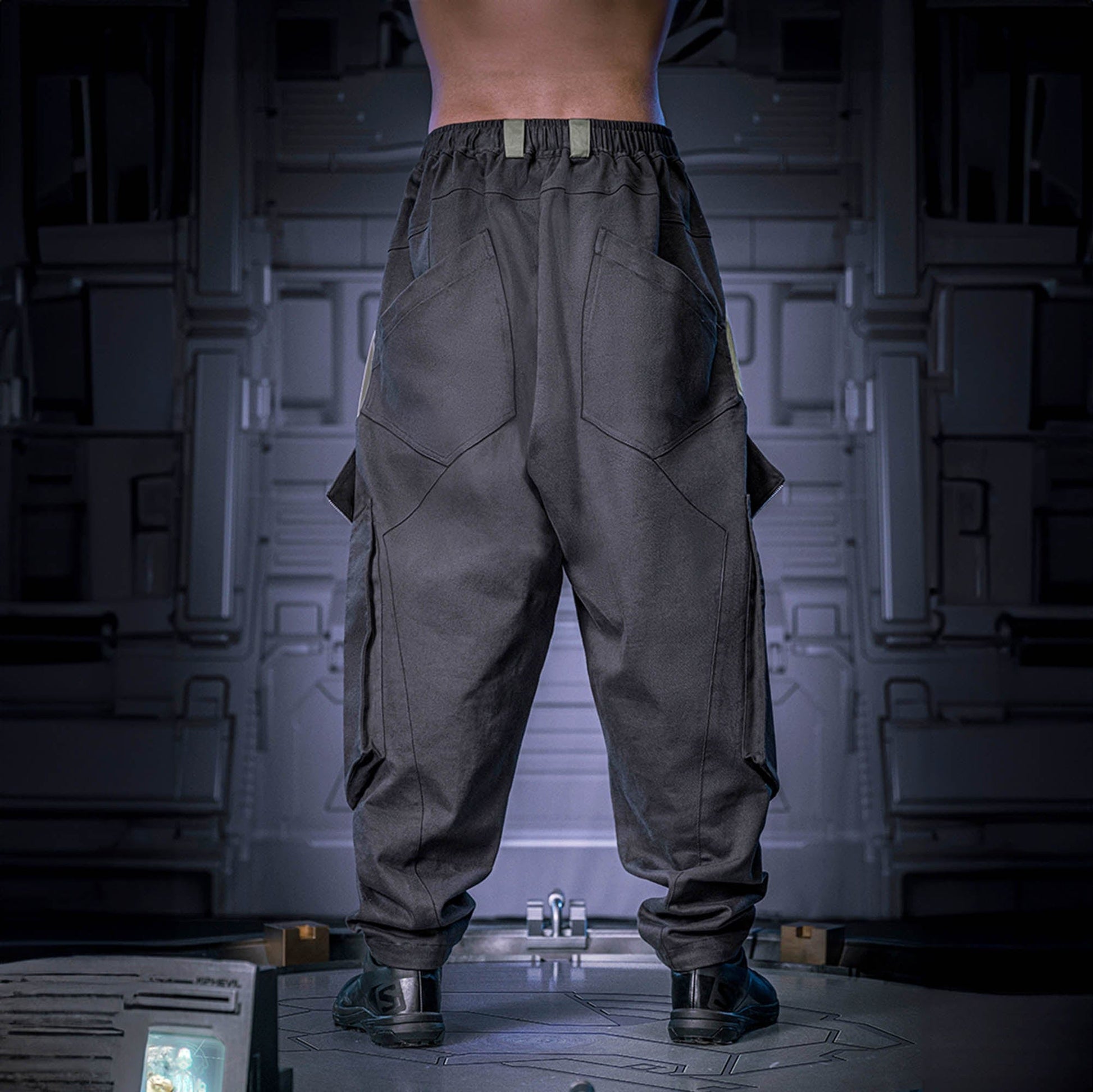 XIPHEVIL Blade Multi-Pocket Paneled Jogger Pants-Pants-XS-Free Shipping Leatheretro