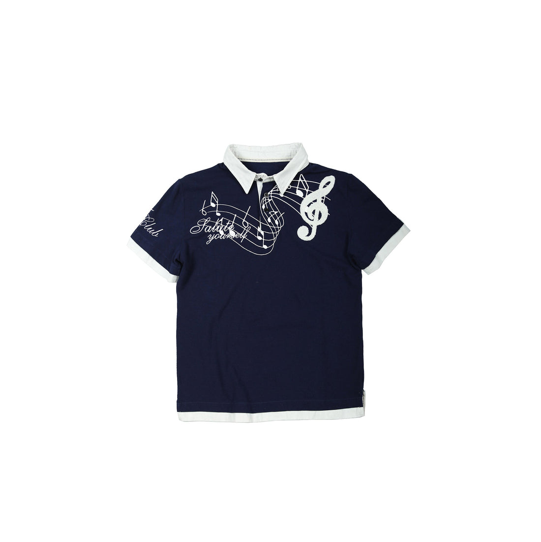 TRECLUB Music Note Embroidered Polo T-Shirt-T Shirt-S (preorder)-Free Shipping Leatheretro