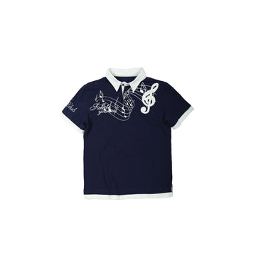 TRECLUB Music Note Embroidered Polo T-Shirt-T Shirt-S (preorder)-Free Shipping Leatheretro