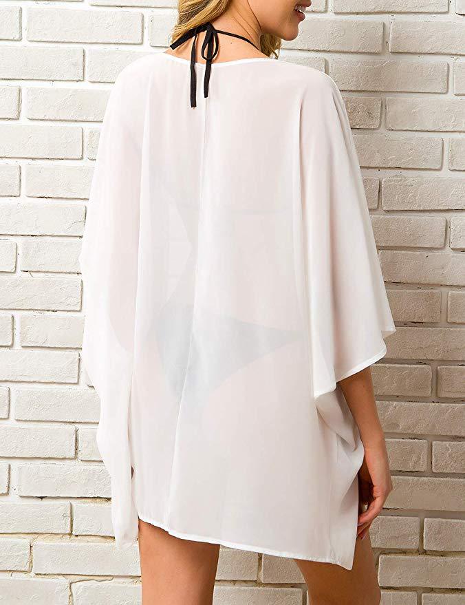 Summer Casual Chiffon Holiday Sun Proof Cover Ups-Swimwear-A-S-Free Shipping Leatheretro