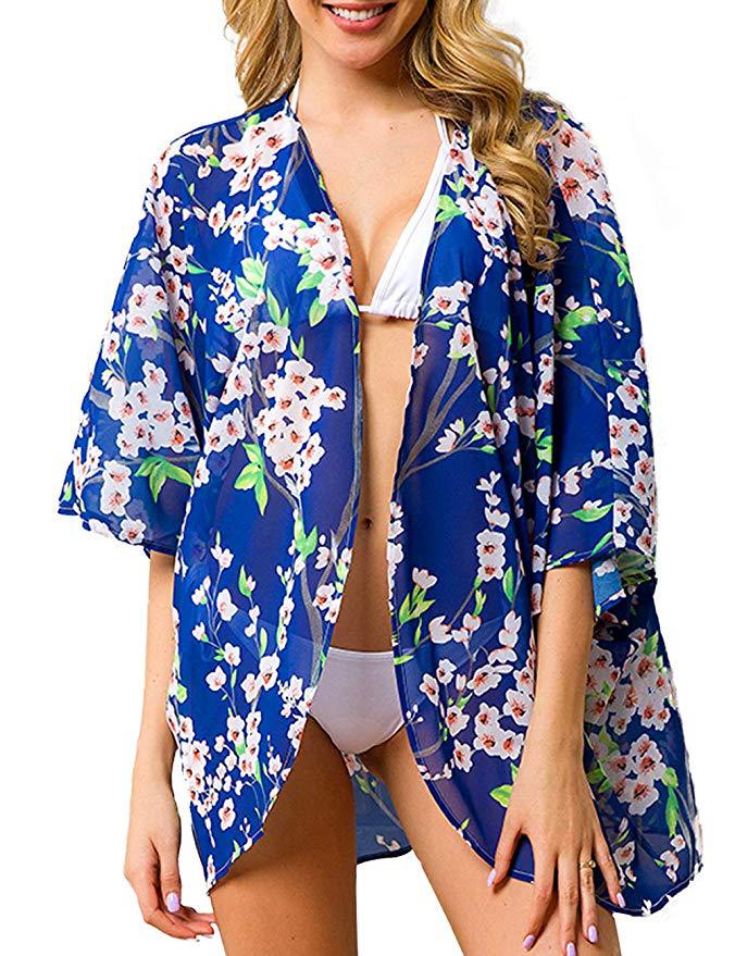 Summer Casual Chiffon Holiday Sun Proof Cover Ups-Swimwear-A-S-Free Shipping Leatheretro