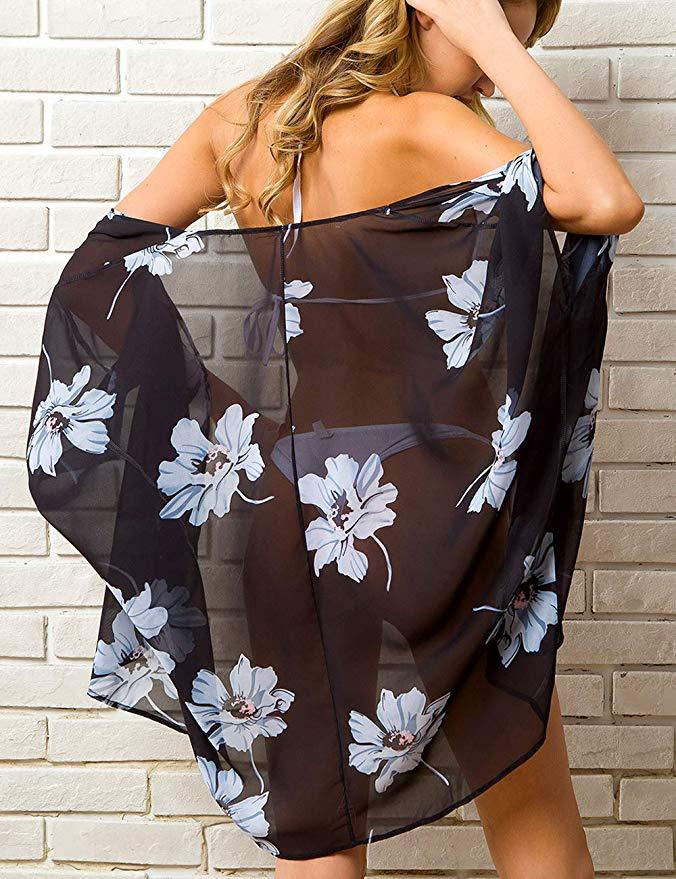 Summer Casual Chiffon Holiday Sun Proof Cover Ups-Swimwear-A-S-Free Shipping Leatheretro