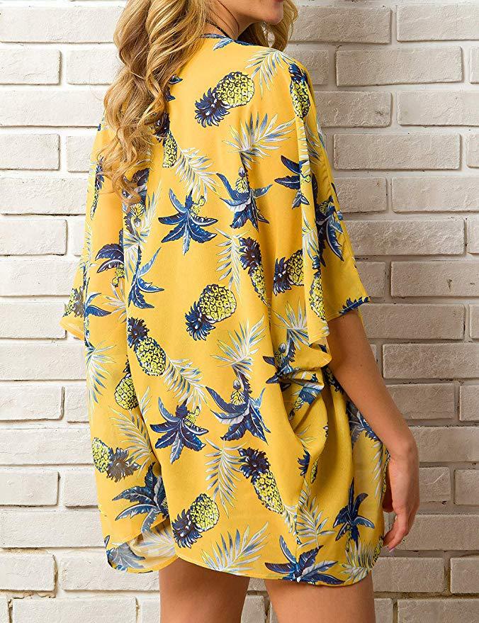 Summer Casual Chiffon Holiday Sun Proof Cover Ups-Swimwear-A-S-Free Shipping Leatheretro