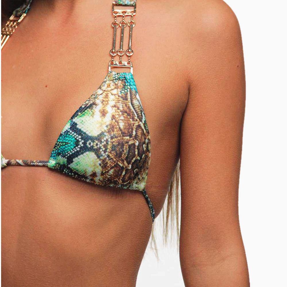 Sanke Print Backless Sexy Summer Beach Swimwear-Women Swimwear-Snake Bikini-S-Free Shipping Leatheretro