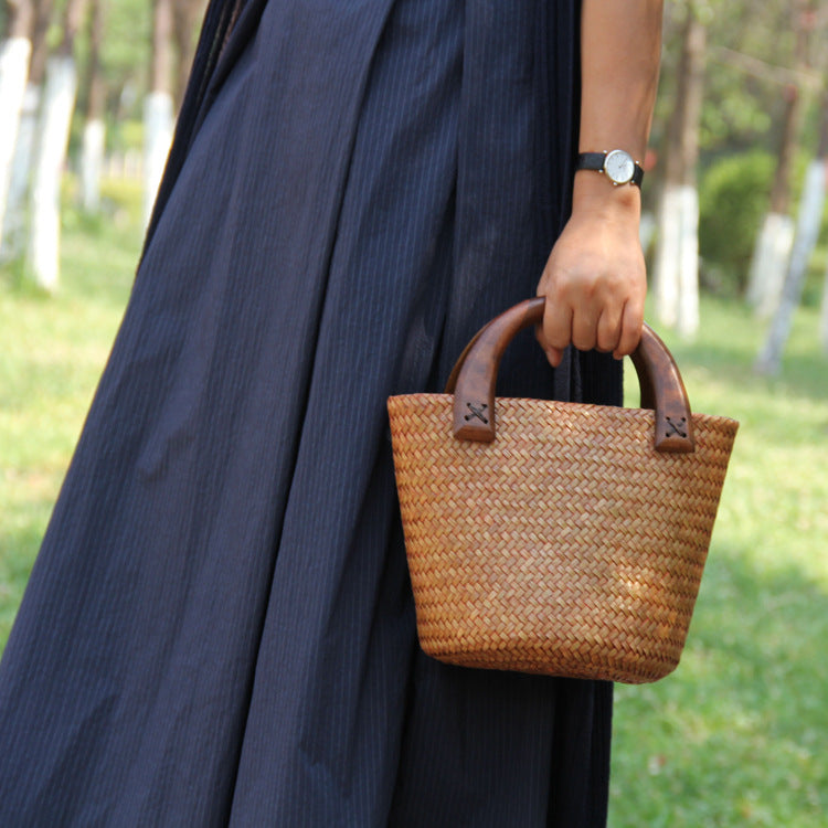 Handwoven Rattan & Straw Tote Bag for Women-Handbags-C113 Small-Free Shipping Leatheretro