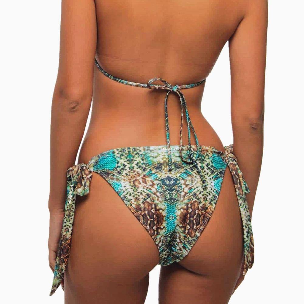 Sanke Print Backless Sexy Summer Beach Swimwear-Women Swimwear-Snake Bikini-S-Free Shipping Leatheretro