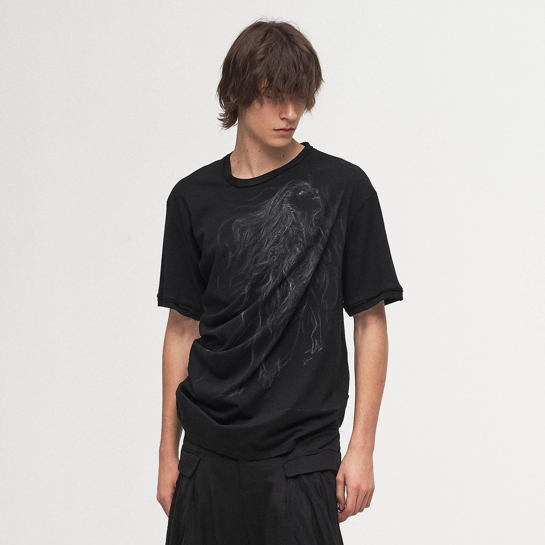 ILNya Nieternite Nifutur Siren Raw-Edge T-Shirt-T Shirt-S(0)-Free Shipping Leatheretro