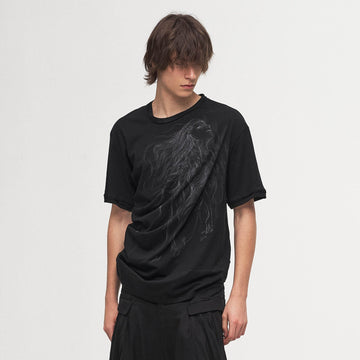 ILNya Nieternite Nifutur Siren Raw-Edge T-Shirt-T Shirt-S(0)-Free Shipping Leatheretro