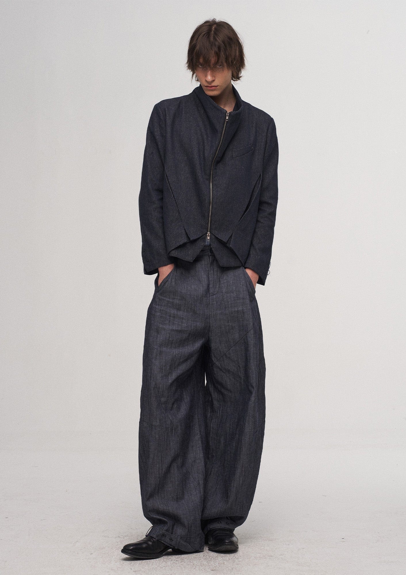 ILNya Nieternite Nifutur Double-Layer Weave Linen Jacket Blue-Jacket-S (0)-Free Shipping Leatheretro