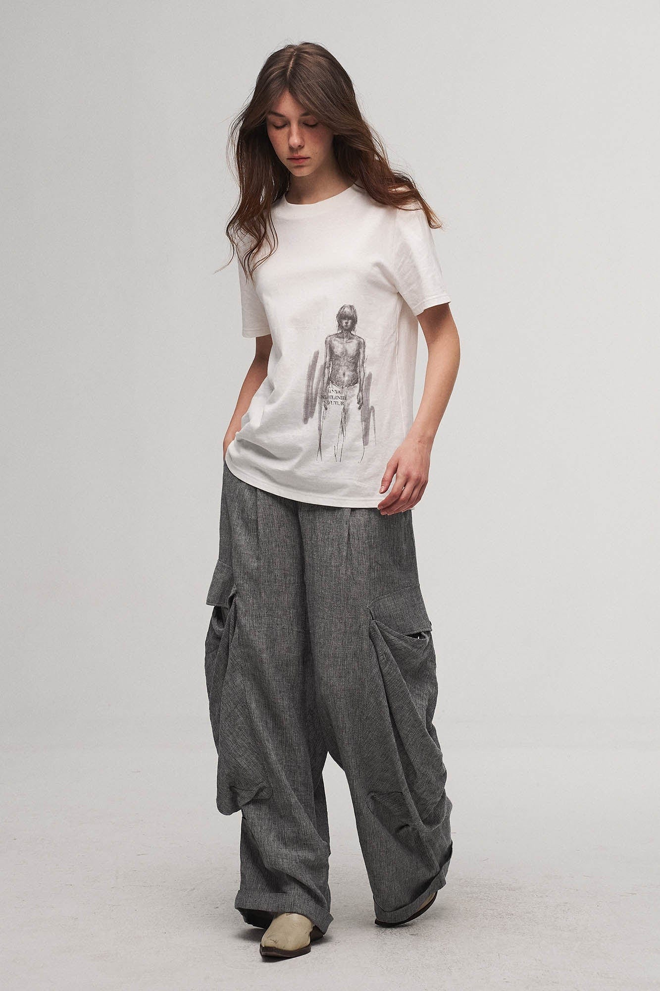 ILNya Nieternite Nifutur Sketch Portrait Graphic T-Shirt-T Shirt-S(0)-Free Shipping Leatheretro