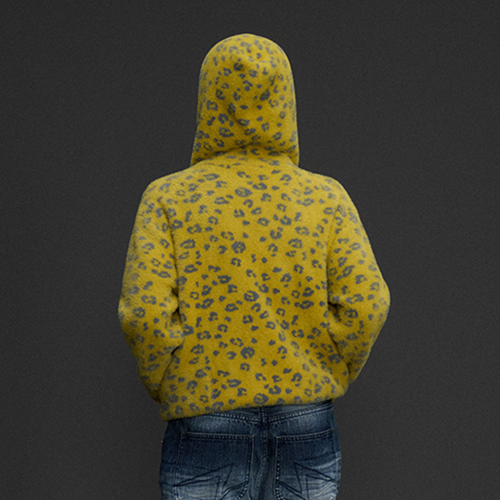 NIANJIUYIKOUER Fuzzy Leopard Jacquard Zip-Up Hooded Cardigan-Jacket-XS-Free Shipping Leatheretro