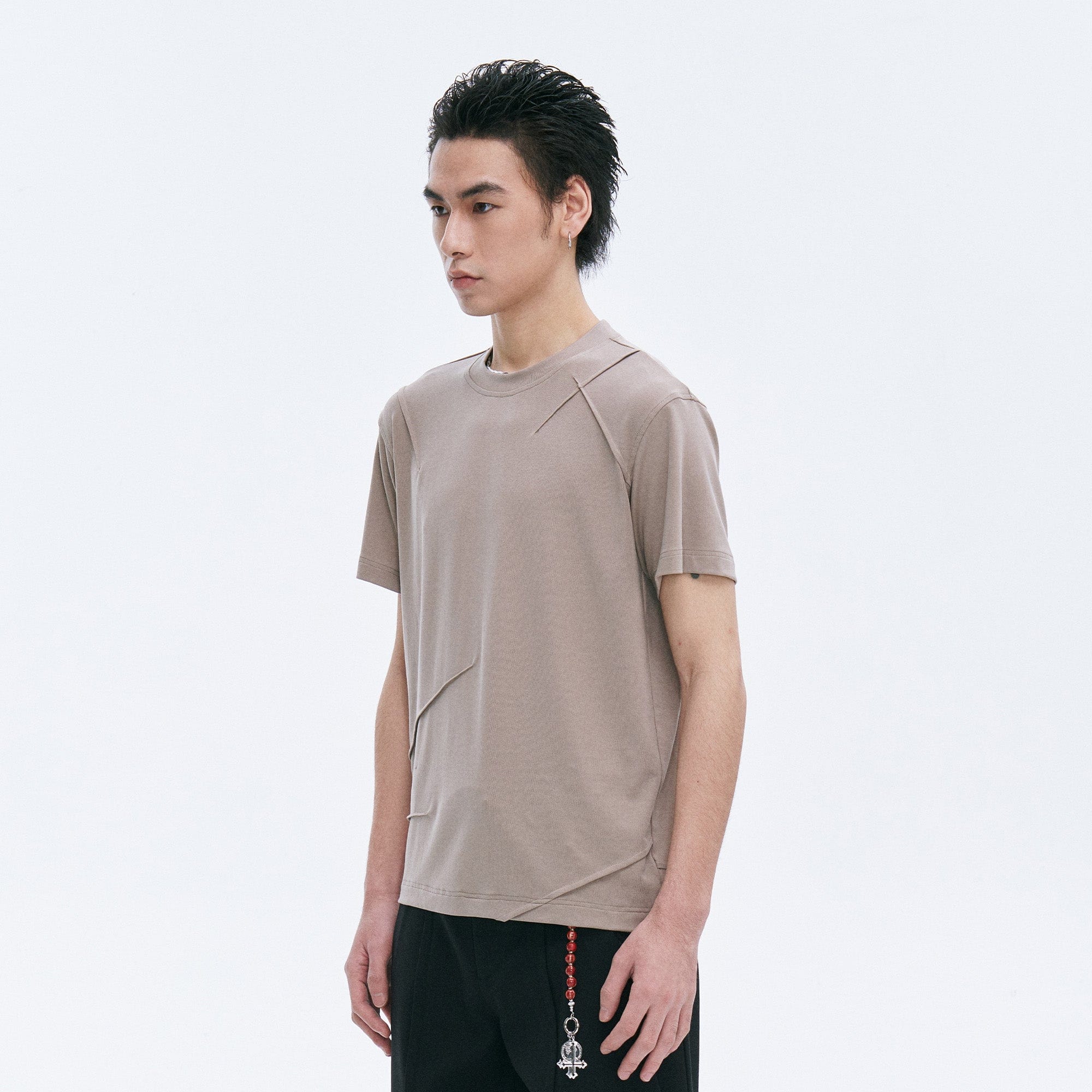 CATSSTAC Essential Scar-Stitch T-Shirts-T Shirt-M-Coffee-Free Shipping Leatheretro