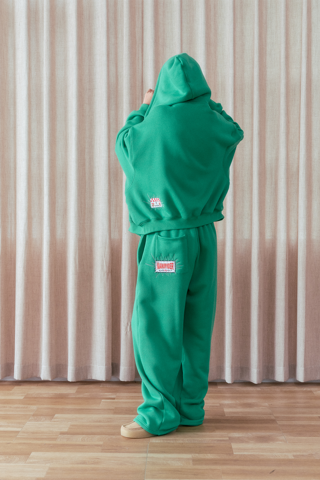 NIANJIUYIKOUER Fleece-Lined Straight-Leg Sweatpants-Pants-S-Free Shipping Leatheretro