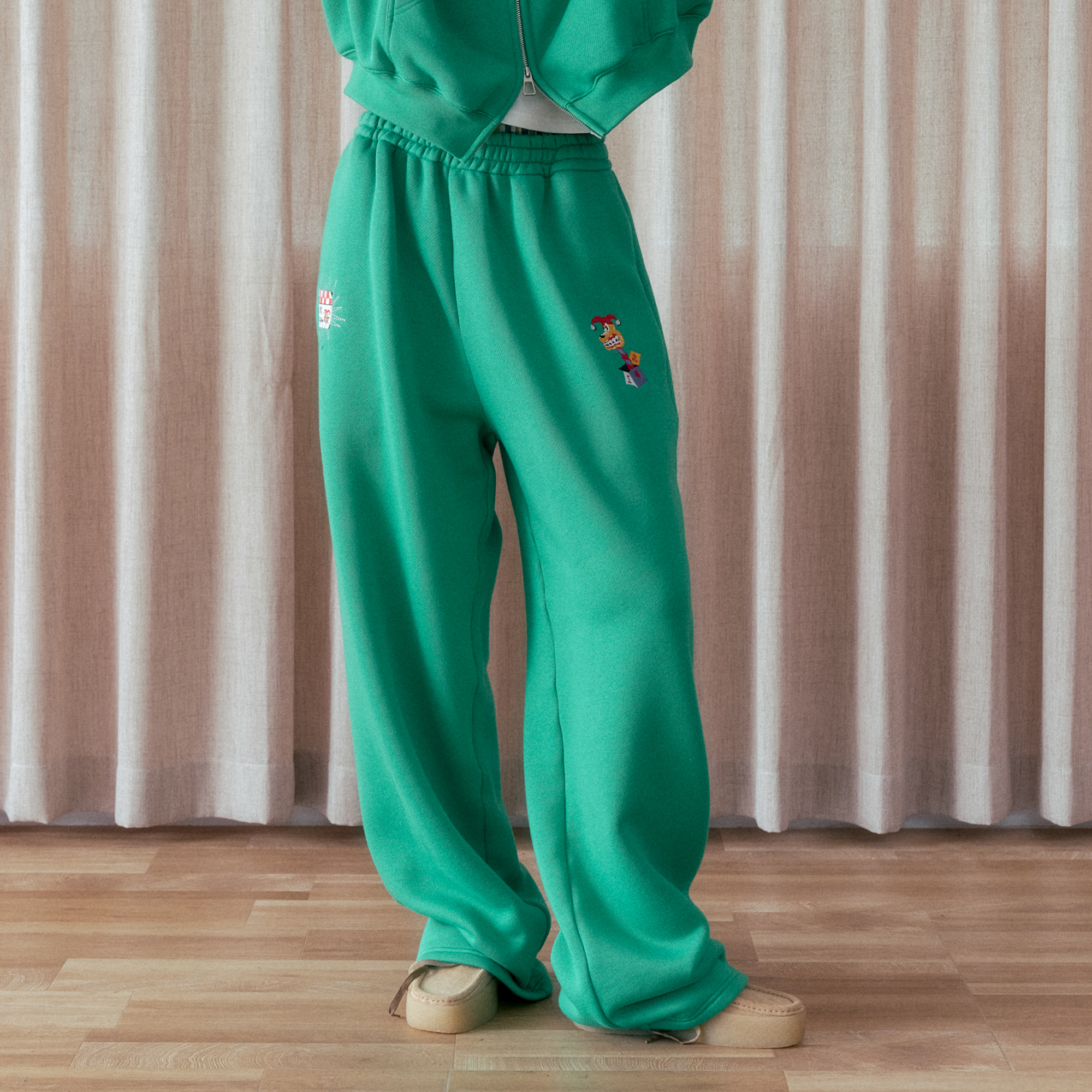 NIANJIUYIKOUER Fleece-Lined Straight-Leg Sweatpants-Pants-S-Free Shipping Leatheretro