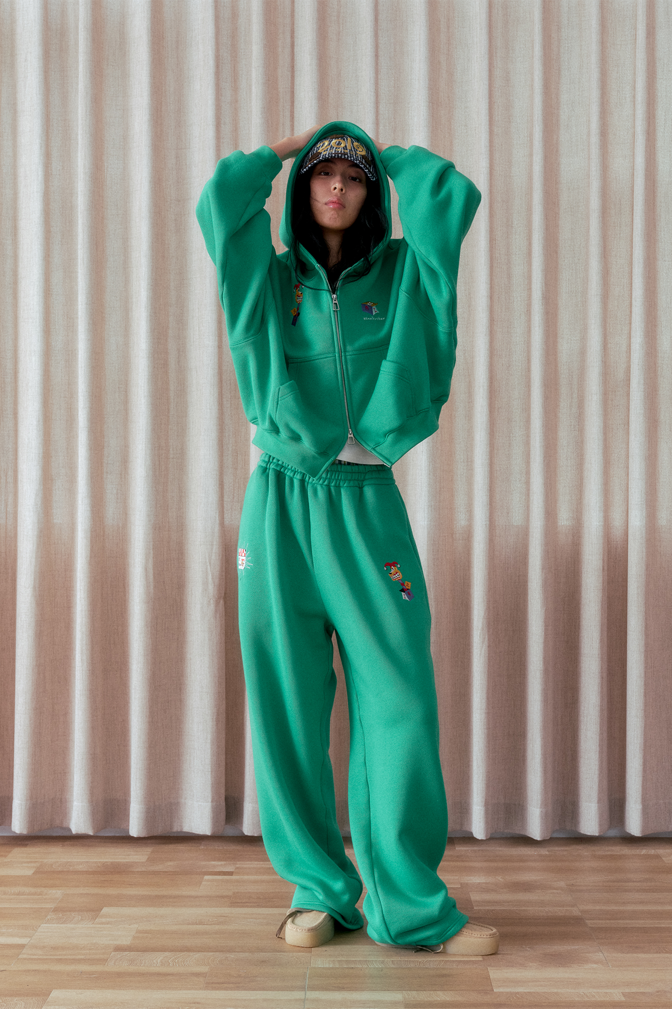 NIANJIUYIKOUER Oversized Fleece-Lined Zip-Up Hoodie-Jacket-S-Free Shipping Leatheretro