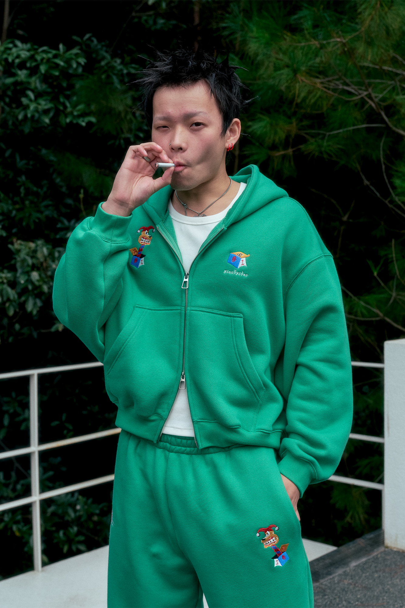 NIANJIUYIKOUER Oversized Fleece-Lined Zip-Up Hoodie-Jacket-S-Free Shipping Leatheretro