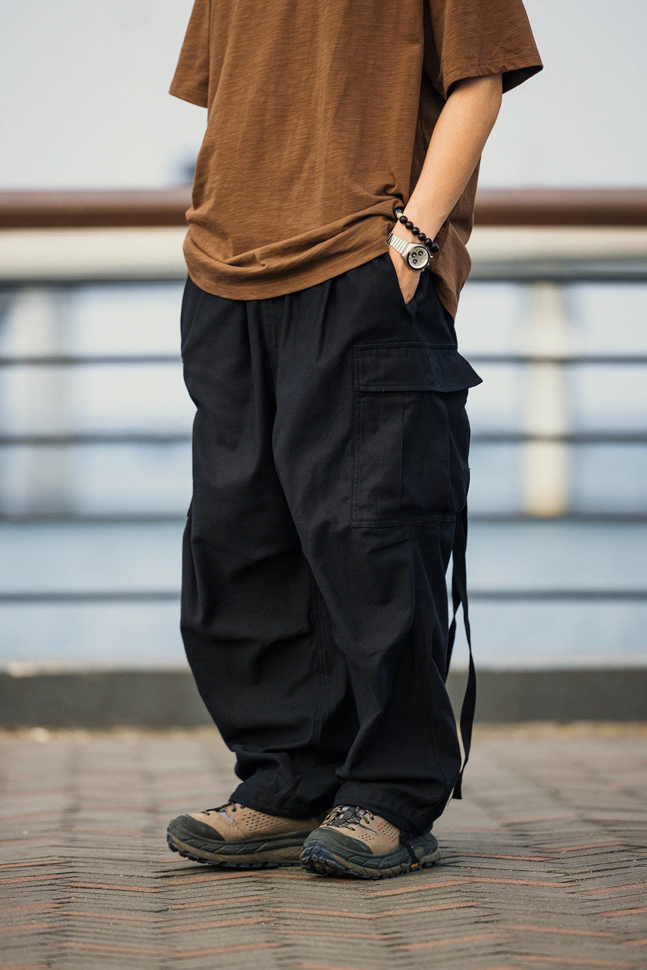 BANANA CLUB Multi-Pocket Strap M51 Cargo Pants-Pants-S-Black-Free Shipping Leatheretro