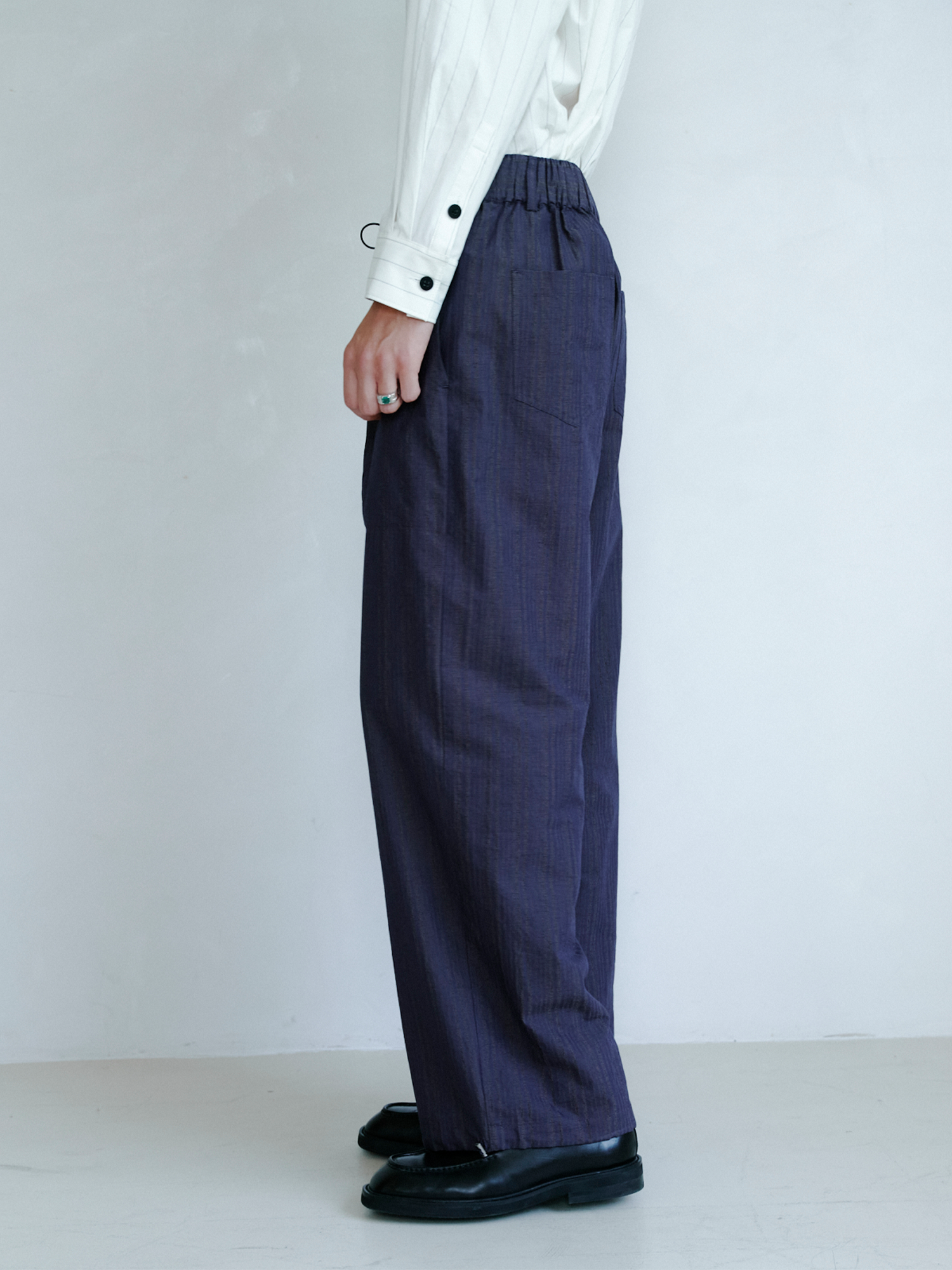 GRAINMUSTARD Drawstring Pleated Straight-Leg Trousers-Pants-XS-Free Shipping Leatheretro