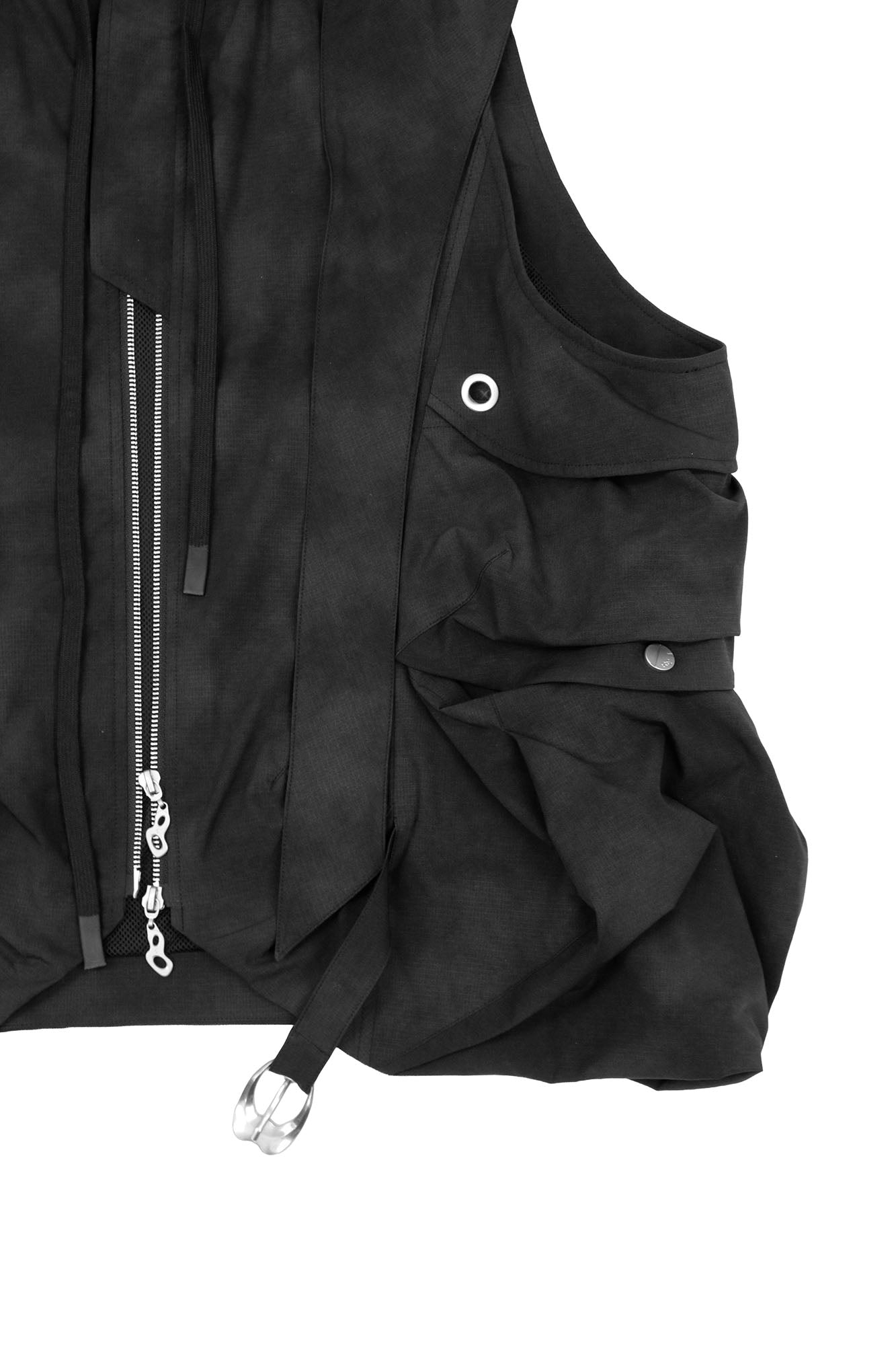 RELABEL Detachable Hood Big-Pocket Vest-Vest-XS (Preorder)-Gray-Free Shipping Leatheretro