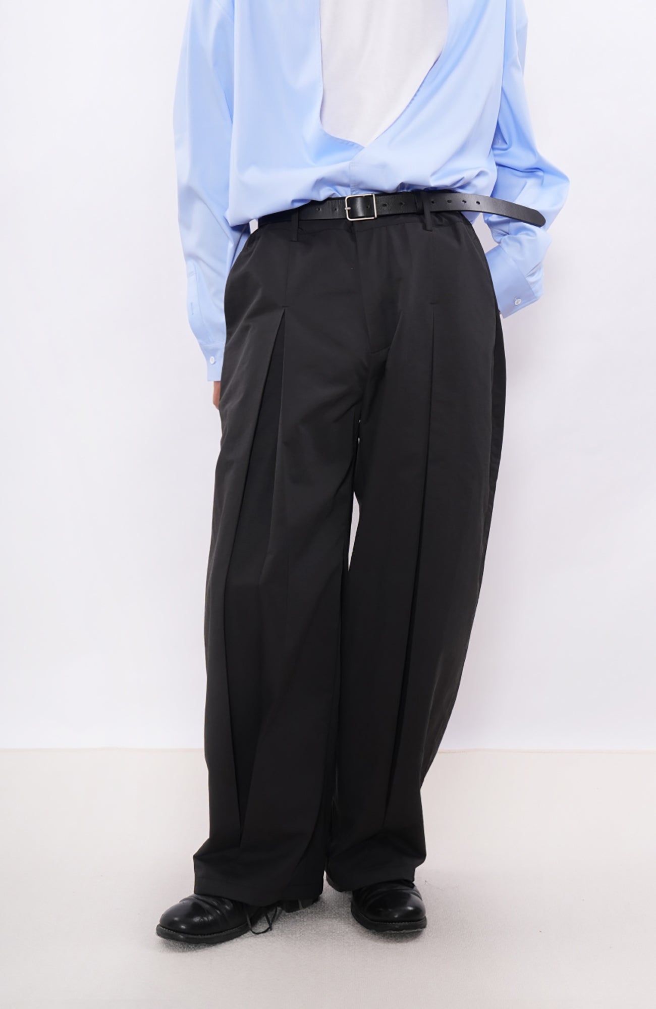 7440 37 1 Pleated Curved-Leg Pants-Pants-S (Preorder)-Free Shipping Leatheretro