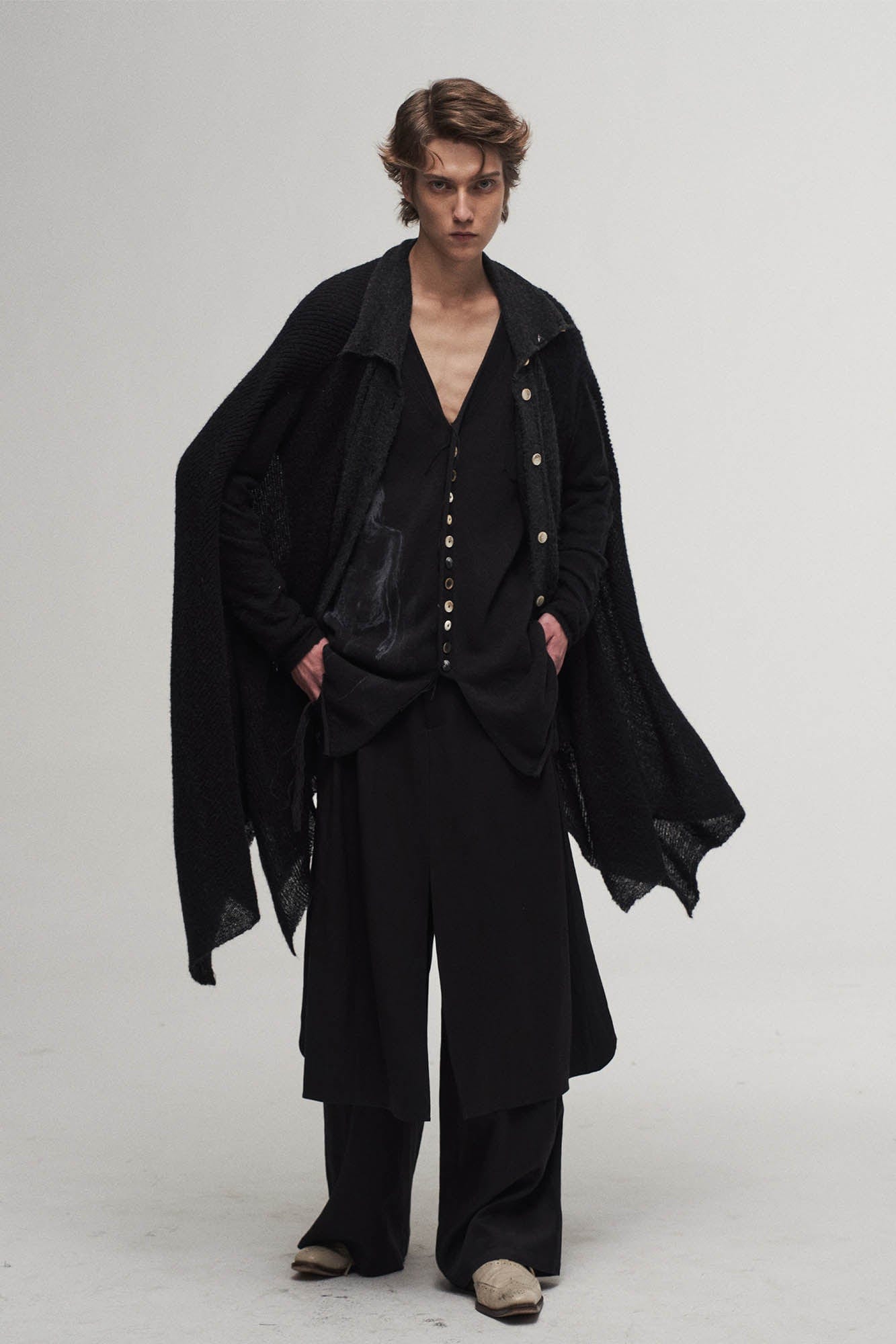 ILNya Nieternite Nifutur Ghostly Graphic Sheer Oversized Cardigan-Jacket-S(0)-Free Shipping Leatheretro