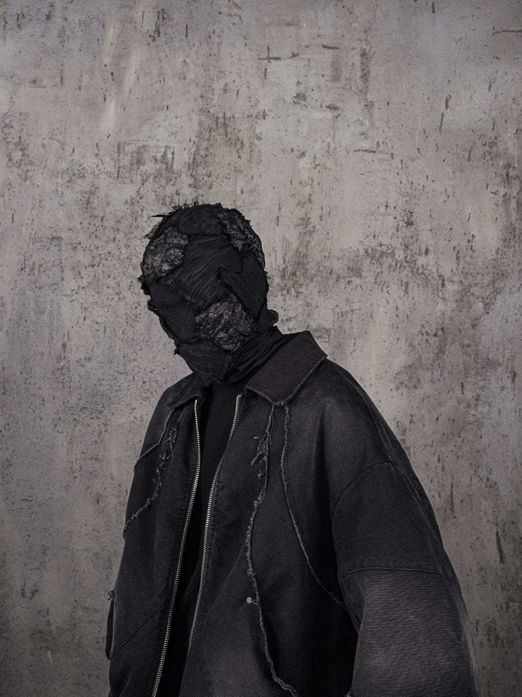 UNDERWATER Raw-Edge Spliced Rivet Jacket-Jacket-S-Free Shipping Leatheretro