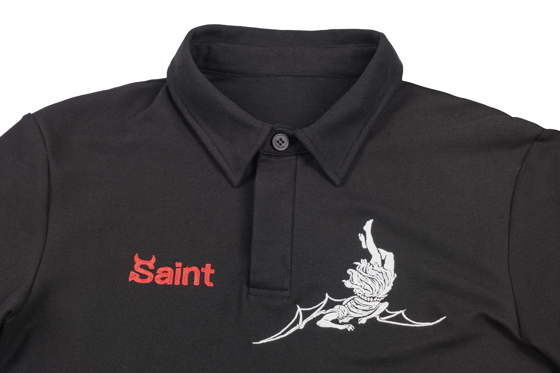 UNDERWATER Lucifer Embroidered Polo Shirt-T Shirt-S (Preorder)-Free Shipping Leatheretro