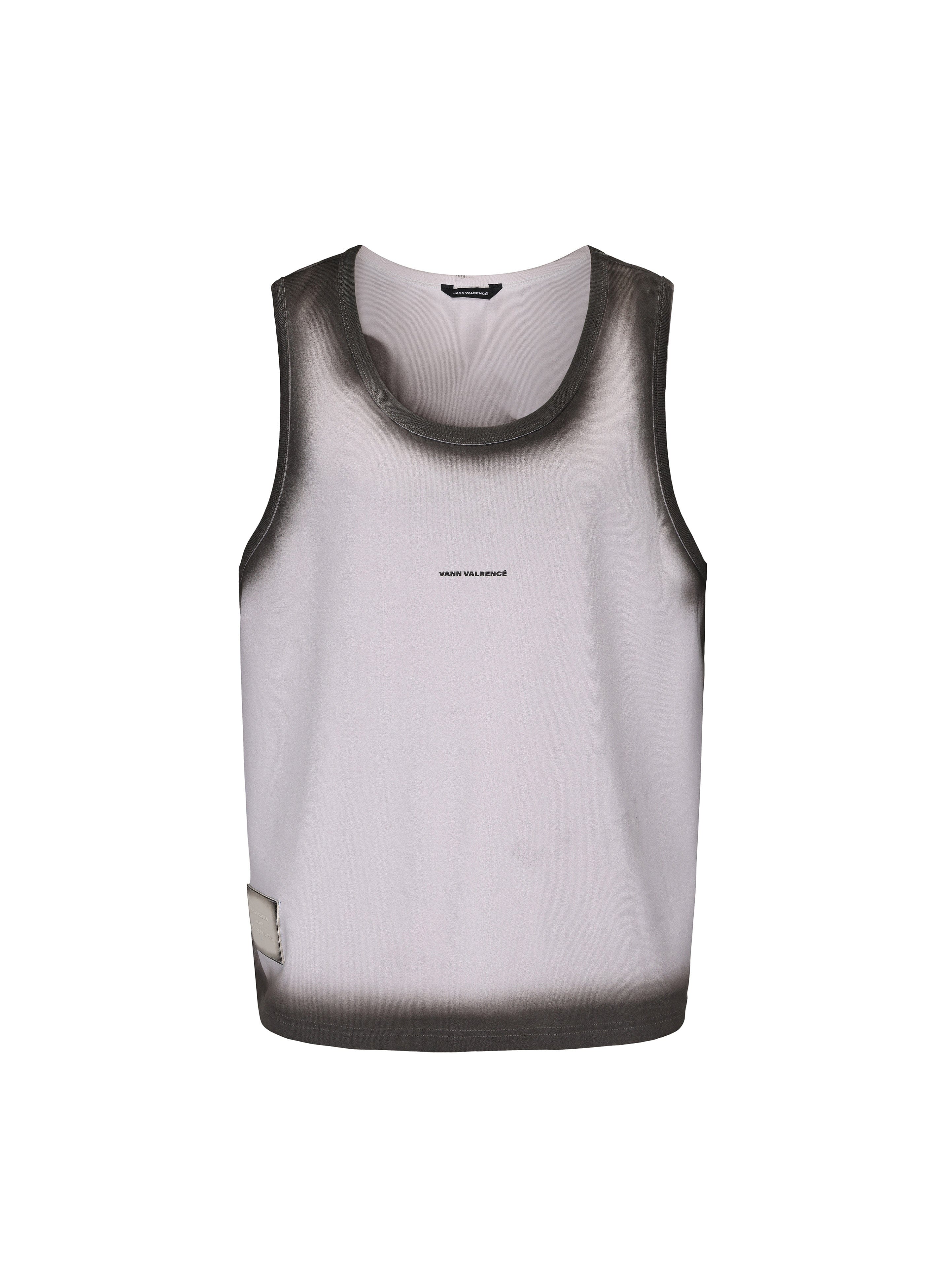 VANN VALRENCE Distressed Edge-Sprayed Oversized Tank Top-T Shirt-S-Free Shipping Leatheretro