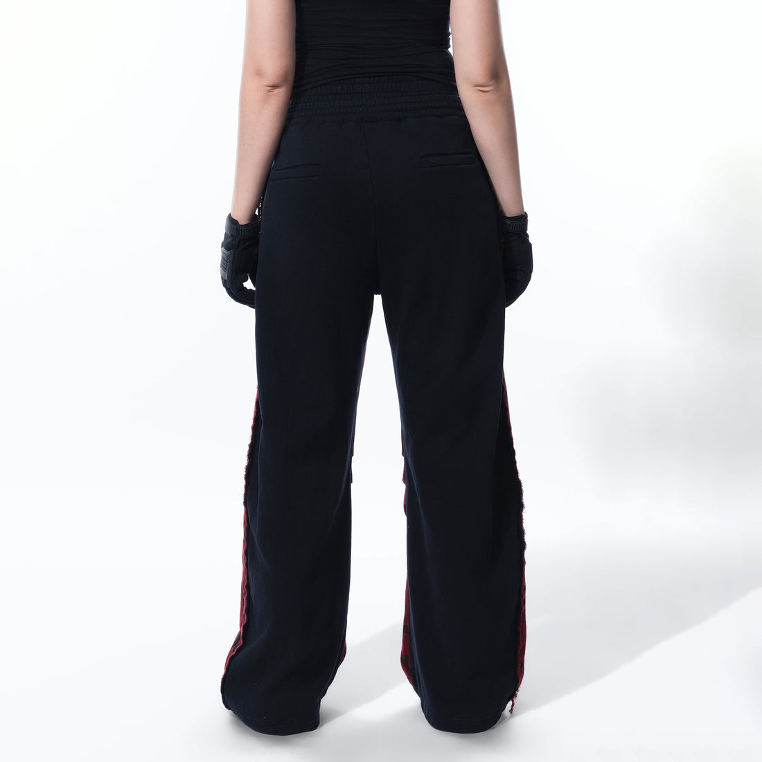 MOGONGSHE Camo Contrast Panel Double-Waist Oversized Sweatpants-Pants-S-Free Shipping Leatheretro