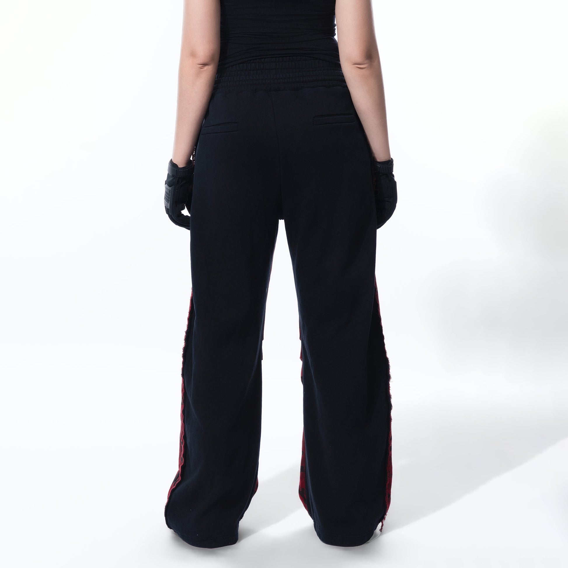 MOGONGSHE Camo Contrast Panel Double-Waist Oversized Sweatpants-Pants-S-Free Shipping Leatheretro