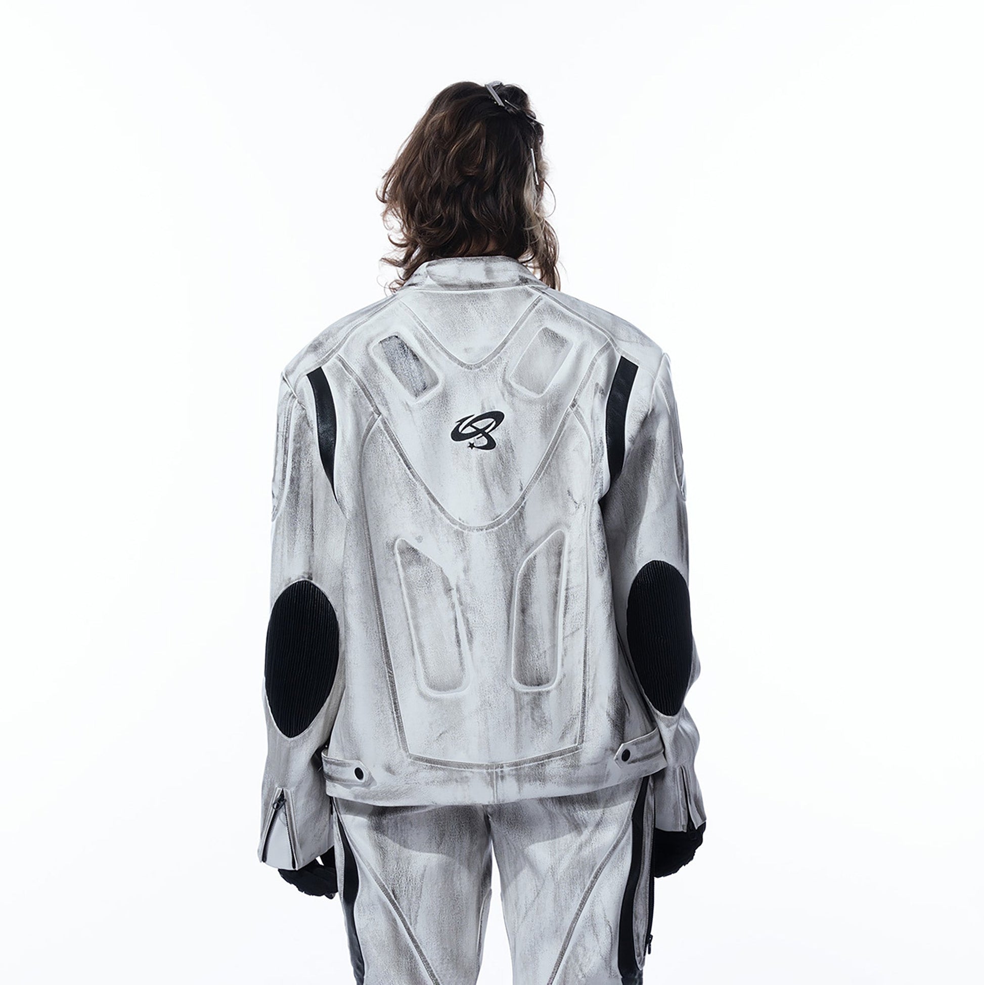 MOGONGSHE Distressed Techwear PU Moto Jacket-Jacket-M-Free Shipping Leatheretro