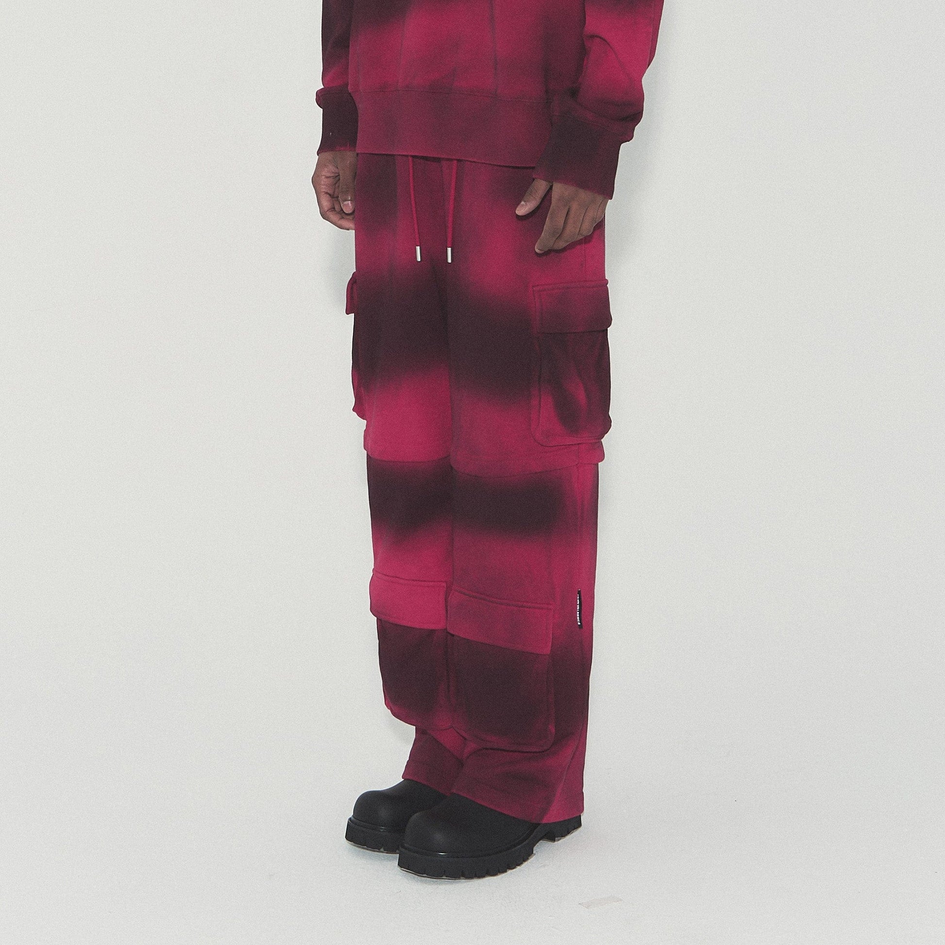 VANN VALRENCE Ombre Stripe Multi-Pocket Drawstring Sweatpants-Pants-S-Free Shipping Leatheretro