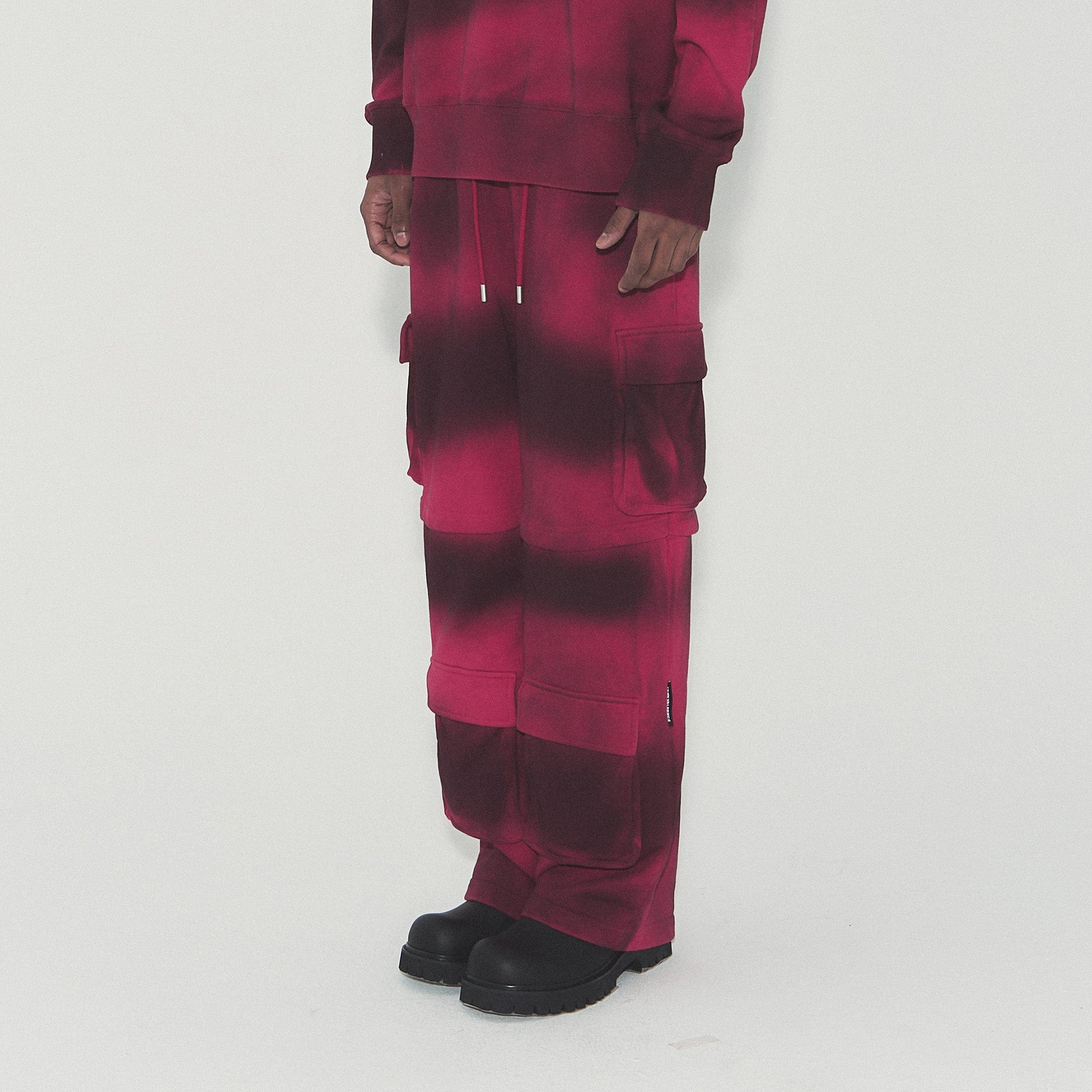 VANN VALRENCE Ombre Stripe Multi-Pocket Drawstring Sweatpants-Pants-S-Free Shipping Leatheretro