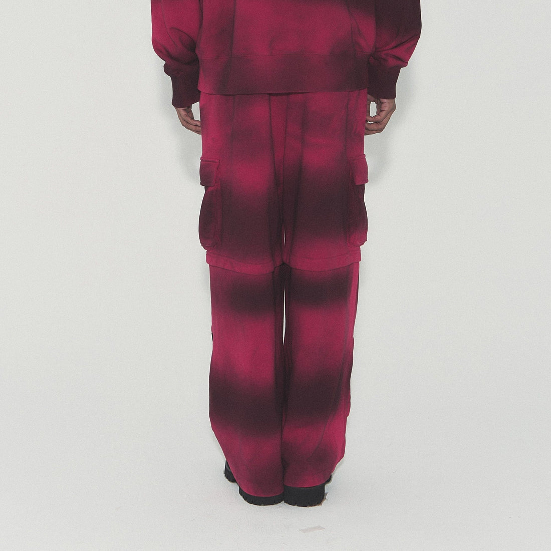 VANN VALRENCE Ombre Stripe Multi-Pocket Drawstring Sweatpants-Pants-S-Free Shipping Leatheretro
